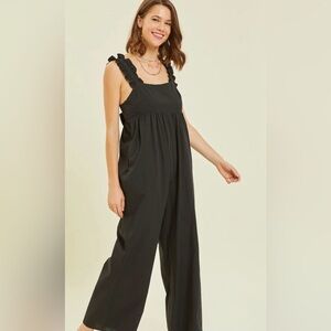 Heyson Full Size Ruffle Wide Leg Jumpsuit with Ruffled Straps